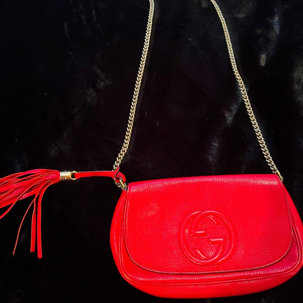 Red Gucci bag